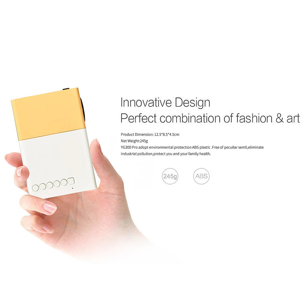 YG300 MINI Projector Portable Home Theater Smart TV Laser Beamer 3D Cinema LED Videoprojector for 1920X1080 Movie Via HD Port