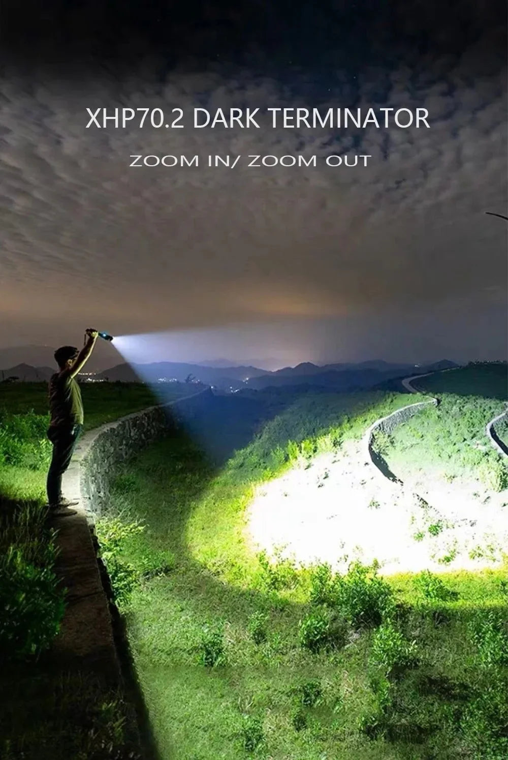 XHP90 LED Tactical Flashlight USB Rechargeable Zoomable 5Modes Torch Light Use 8800 Battery Waterproof Handlamp