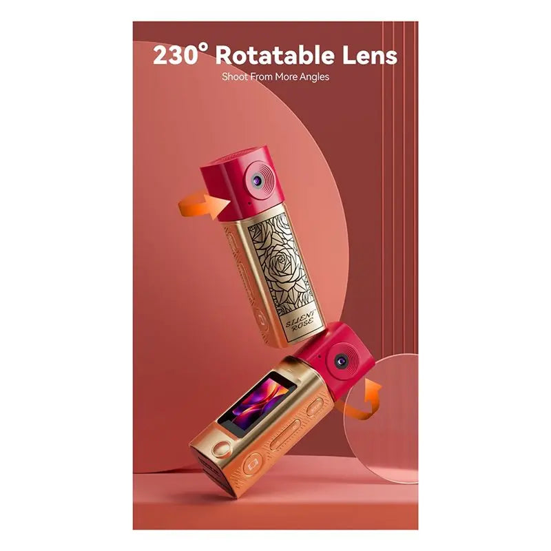 JABS-Thumb Camera 2K HD Mini Keychain Recorder Portable Autofocus 230° Video Recorder Lipstick Pocket Camcorder