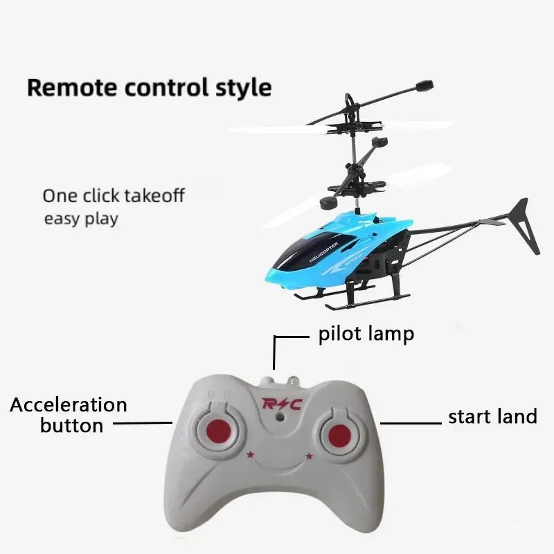 Mini RC Rechargeable No Remote Control RC Helicopters Toys Induction Hovering Safe Fall-resistant Rc Airplane
