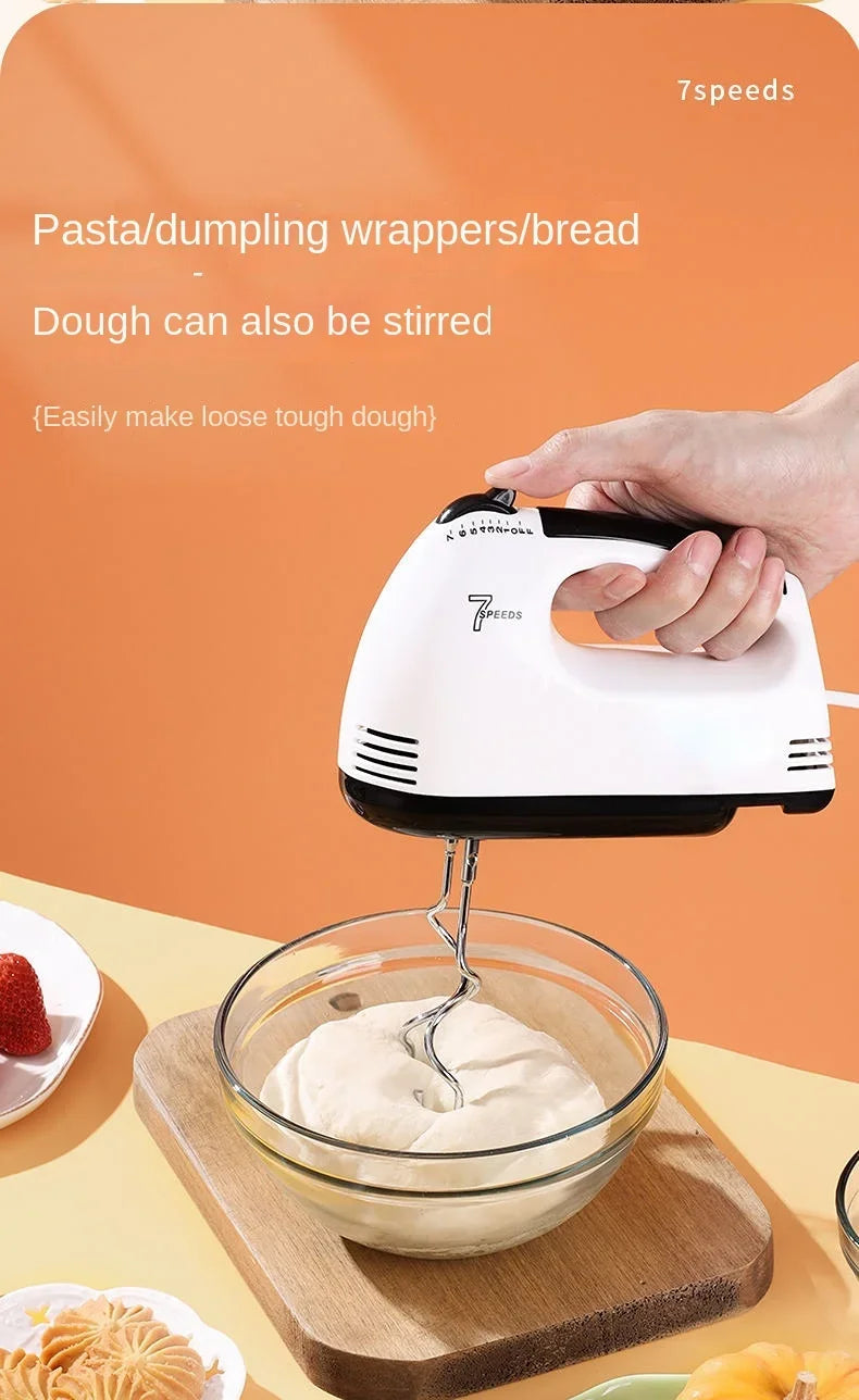 Handheld electric egg beater Blender household automatic mixer egg white and cream beater mini 7-speed Frother for milk Coffee