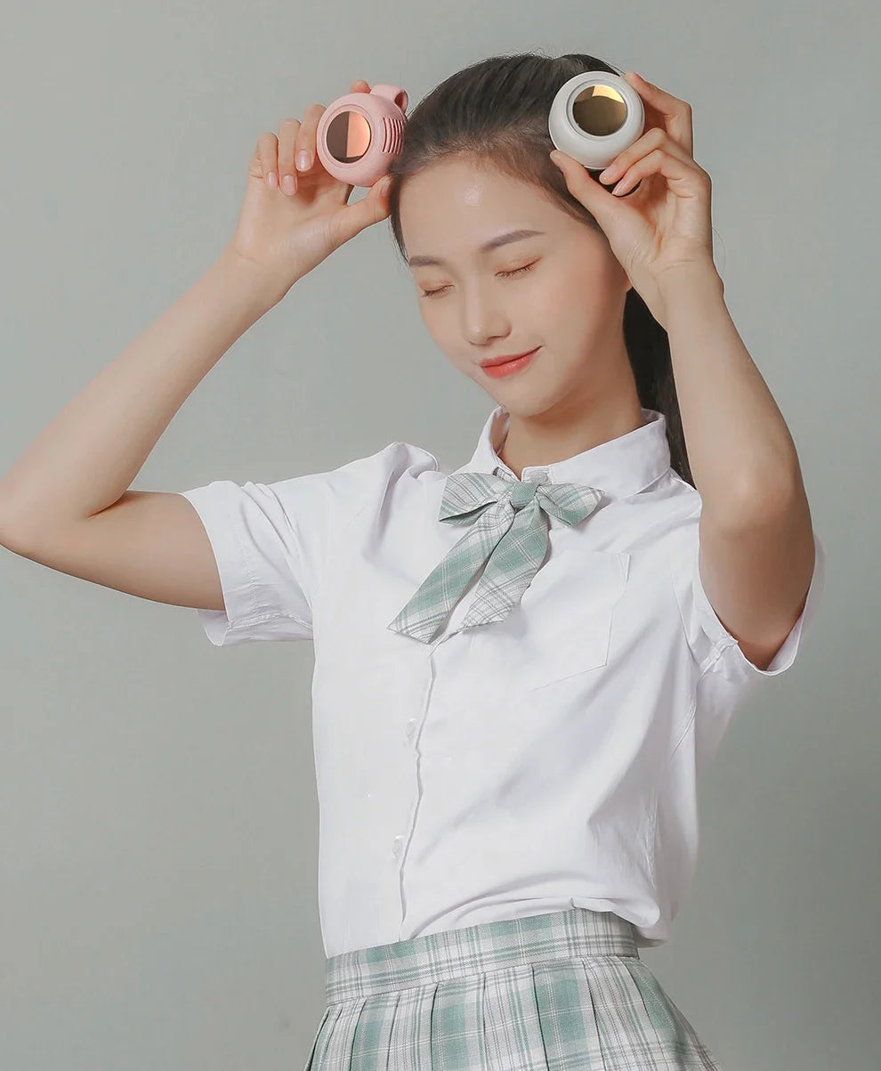 Whirlwind Leafless Fan With Portable Button Design USB Charging Silent Portable Mini Fan For Home And Outdoor Travel