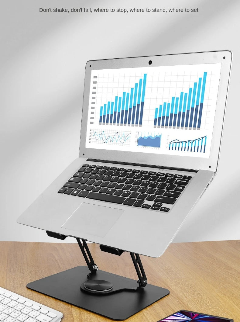 360 Degree Rotatable Carbon Steel Laptop Folding Portable Stand Tablet Desktop Lift Heightening Heat Dissipation Portable Stand