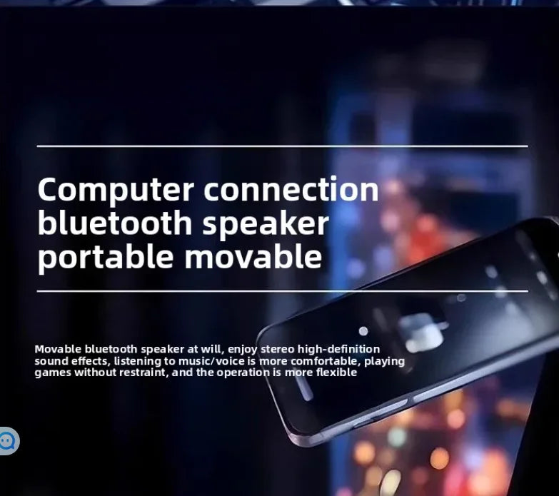 Qisheng Wireless Bluetooth Smart Speaker LED Multi Light Subwoofer TF Card USB Flash Drive FM Radio Home Desktop Decoration