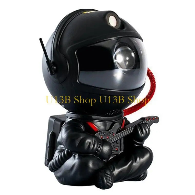 U13B 360°Rotation Astronaut Projector Light with Guitar/Star in Hand Portable Remote Control Night Lamp for Bedroom Decors