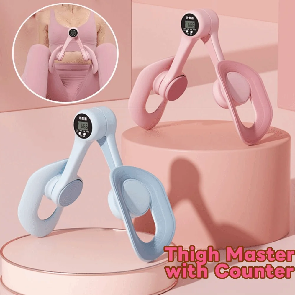 Non-Slip Thigh Master with Counter 360° Rotatable LCD Display Pelvic Floor Muscle Trainer Portable Ergonomic Shape