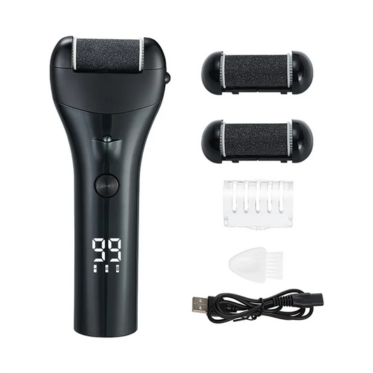 LECKL-Black Electric Foot Grinder Wireless For Removing Dead Skin, Calluses, And Cracks - Auto Pedicure Tool
