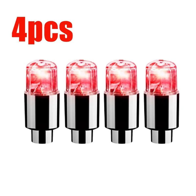 LED Tire Valve Light Universal Waterproof Wheel Decor Lamp Tyre Accessory for Car Motorcycle Bicycle Night Driving Safety Decor