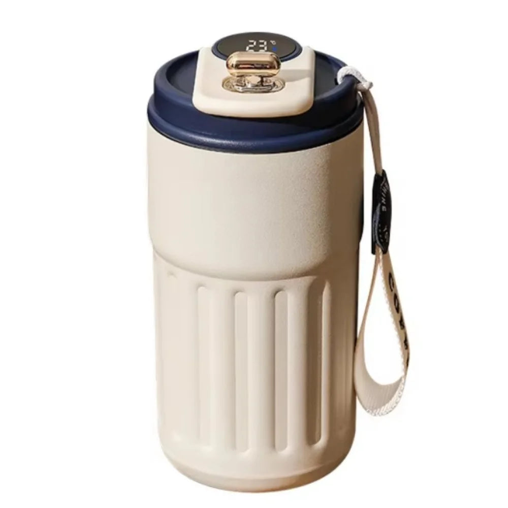 Vacuum Flask 450ML Thermal Water Bottle Creative Portable Coffee Thermos Cup Double Wall Digital Drinking Bottle Travel
