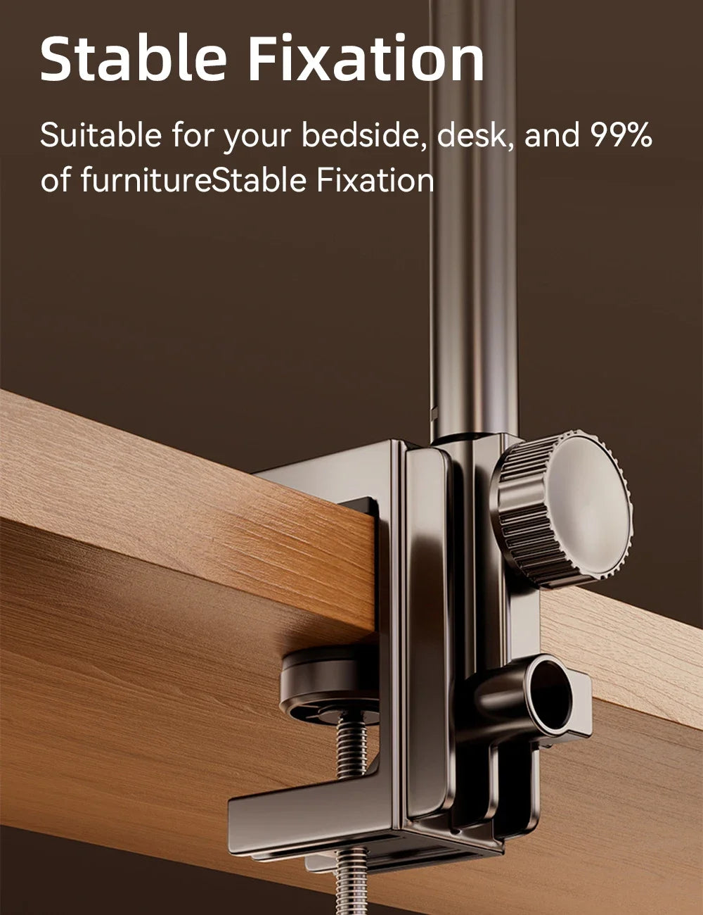 iPad Air 11 M2 2024 uchun 360° sozlanishi mumkin bo'lgan katlanadigan metall qo'ltiqli stol tagligi, planshet ushlagichi, telefon planshetlari uchun