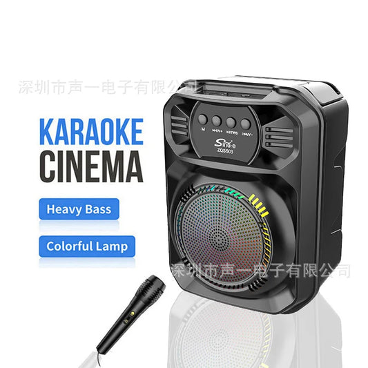 ZQS603 New Bluetooth Speaker Outdoor Portable Square Dance Audio Large Volume with Microphone Karaoke