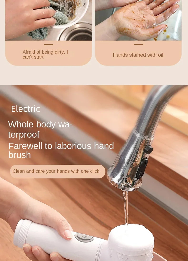 Wireless Electric Cleaning Brush Household Kitchen Dishwashing Brush Bathtub Tile Cleaning Brush Window Washer Robot Glass Wiper