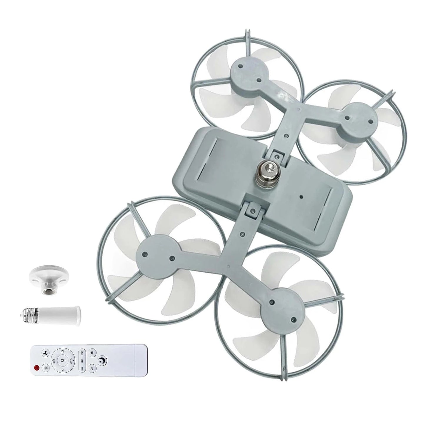 Drone Style Light Fan with 3 Adjustable Color Modes Drone Inspired Led Ceiling Fan Light for Bedroom Living Room Office