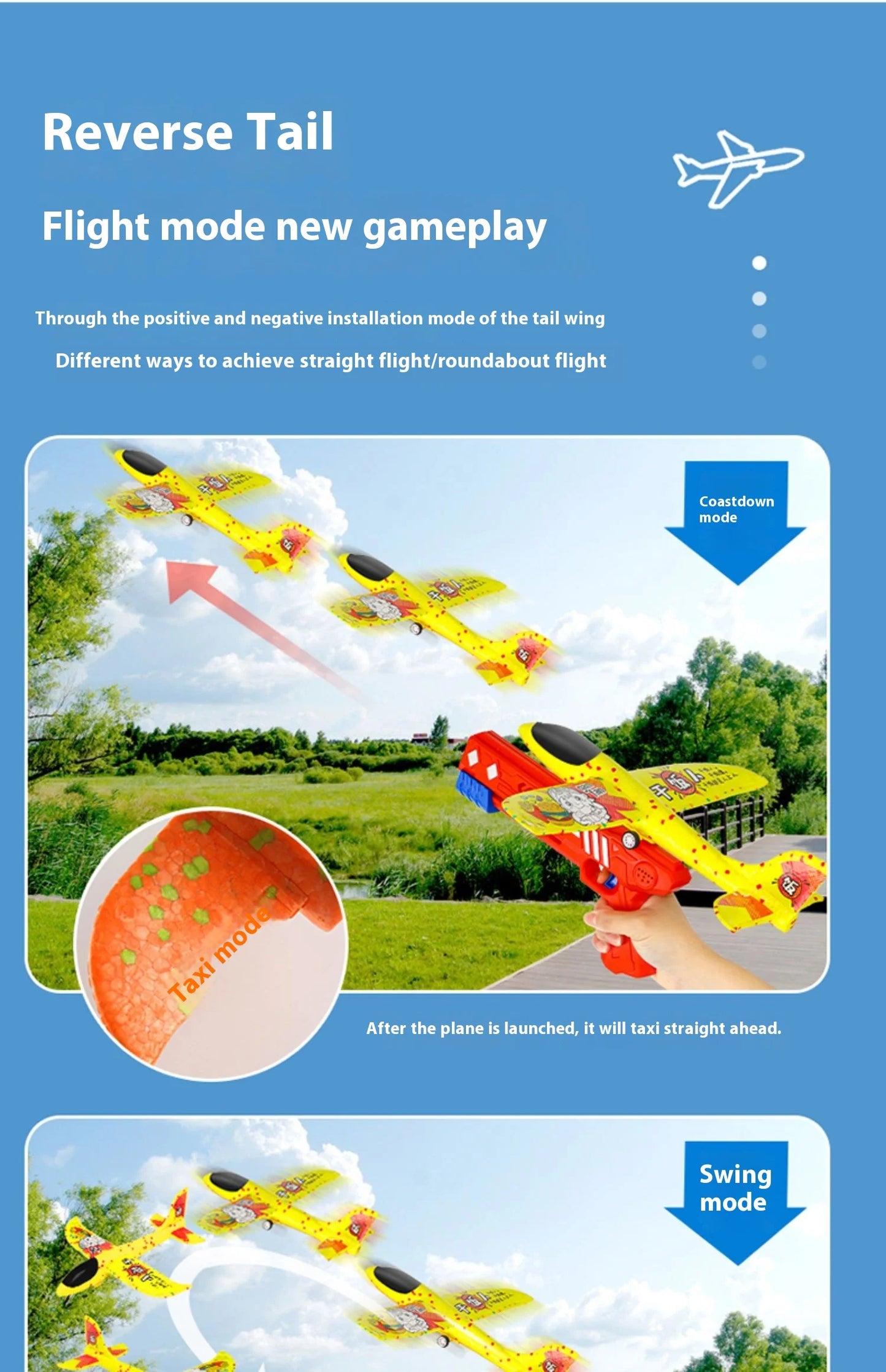 Airplane toy boy, rubber band powered fighter jet, hand thrown space model simulation, model assembly, handmade production