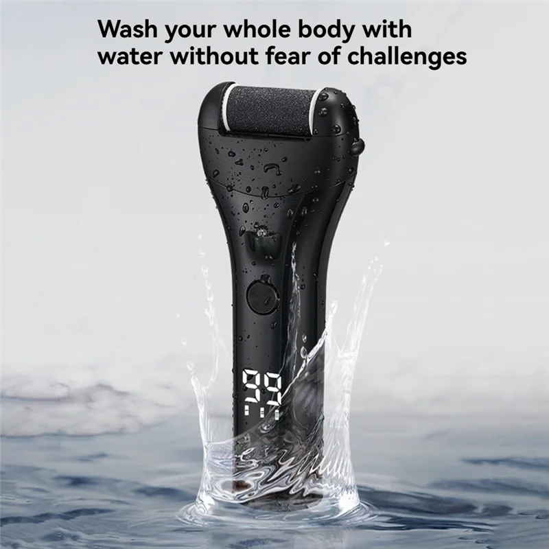 LECKL-Black Electric Foot Grinder Wireless For Removing Dead Skin, Calluses, And Cracks - Auto Pedicure Tool