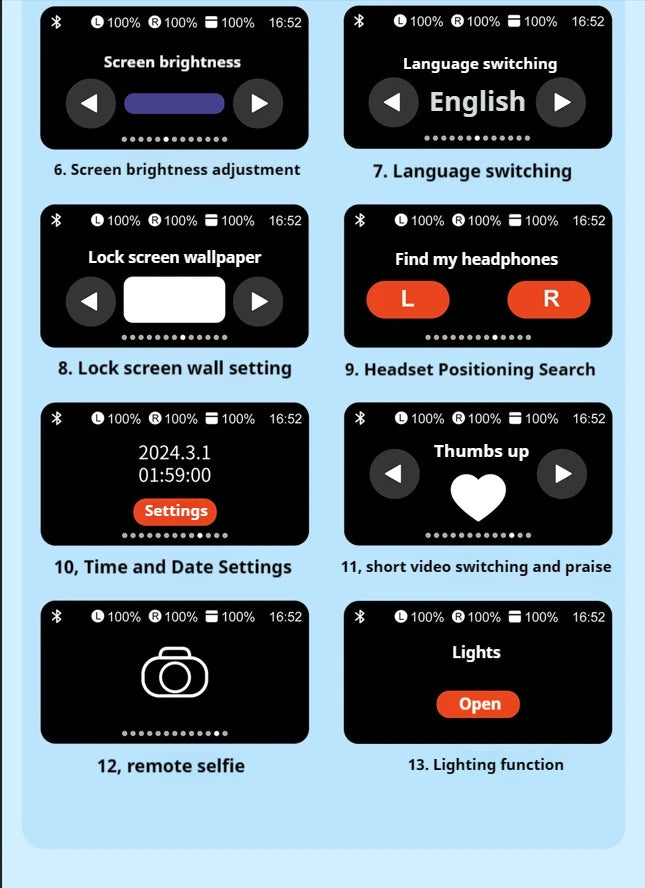 A9pro TWS in Ear Earbuds ANC, Touch Control, LED Display, Bluetooth 5.3 Noise Cancelling Wireless Earphones JL Chipset Headphone