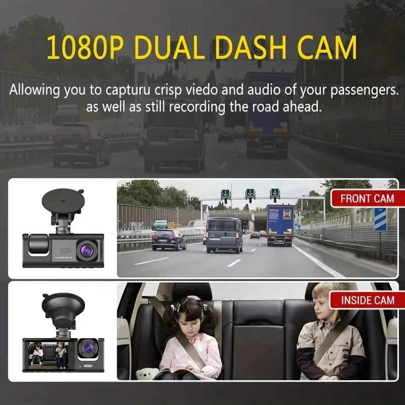 A22 1080P DVR Car Recorder 2-inch Screen Front and Rear Cameras Car Recorder 32G/64g Supports Night Vision Loop