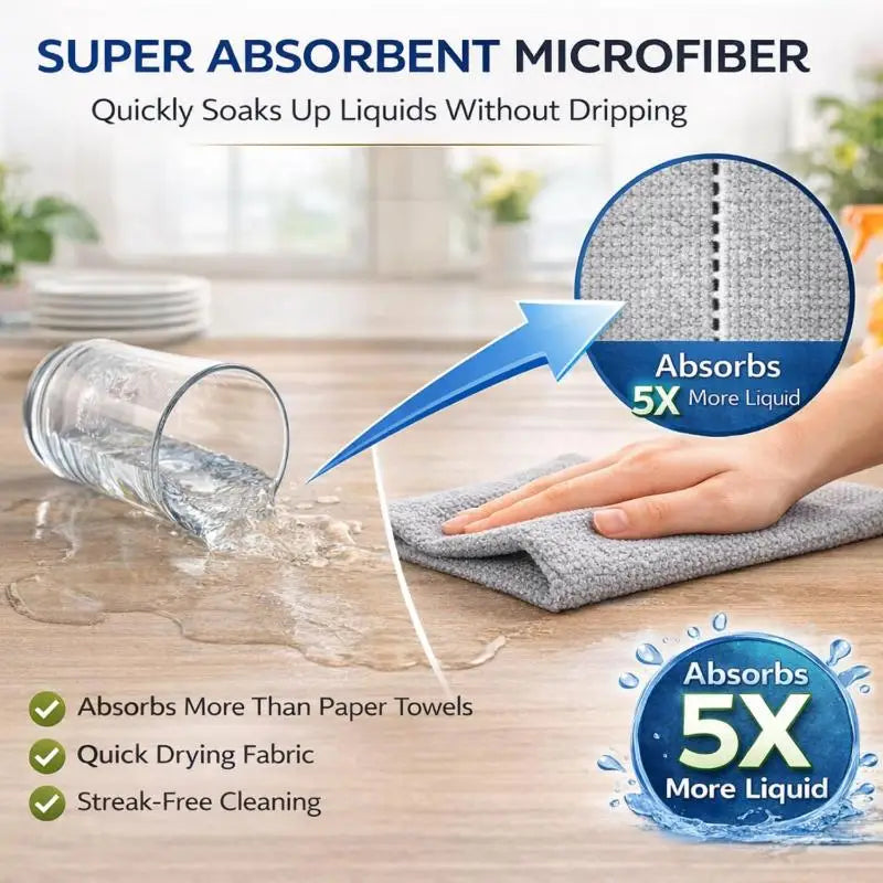 Thickened Disposable Tearable Kitchen Cleaning Cloth Oil-proof Dish Towel Absorbent Wet And Dry Dual-use Wipes Dishwashing