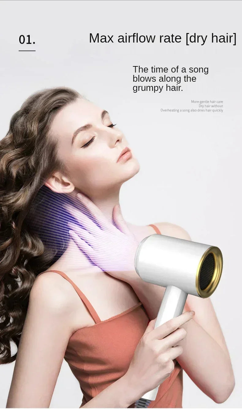 Professional Salon Hair Dryer High Wind Speed Quick Dryer with Ionic Heat Protection Lightweight Travel Home Hotel Use