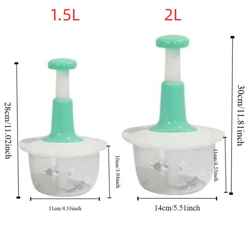 Multi-functional Vegetable Mincer Manual Press Plastic Special Ingredients Mixer Removable Convenient Handheld Food Chopper