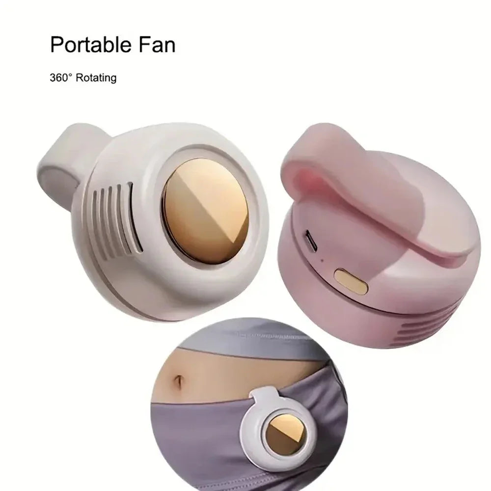 Whirlwind Leafless Fan With Portable Button Design USB Charging Silent Portable Mini Fan For Home And Outdoor Travel