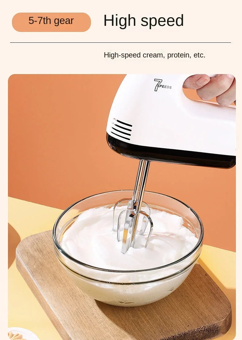 Handheld electric egg beater Blender household automatic mixer egg white and cream beater mini 7-speed Frother for milk Coffee