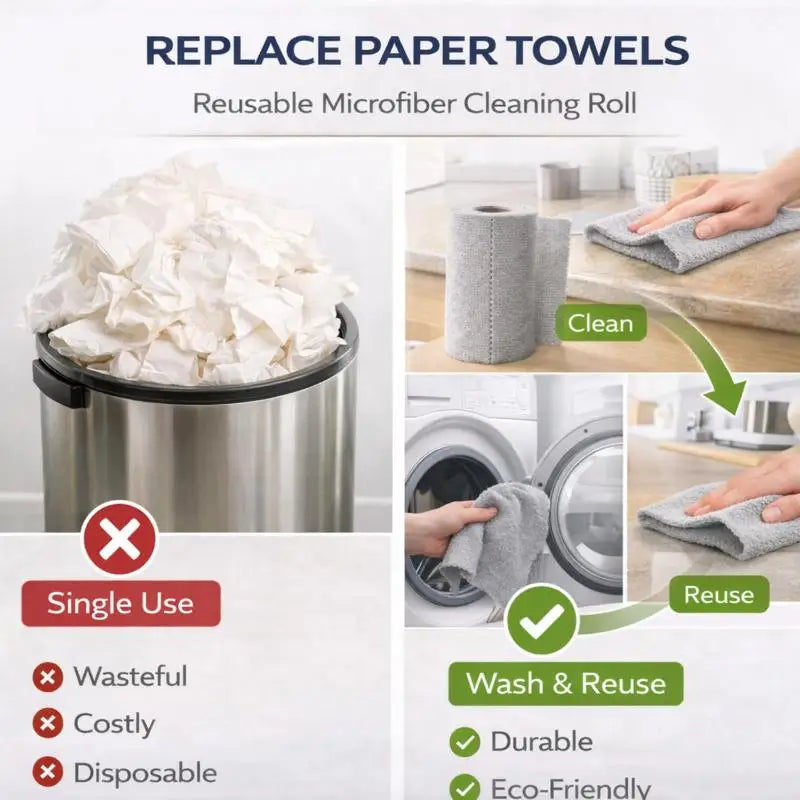 Thickened Disposable Tearable Kitchen Cleaning Cloth Oil-proof Dish Towel Absorbent Wet And Dry Dual-use Wipes Dishwashing