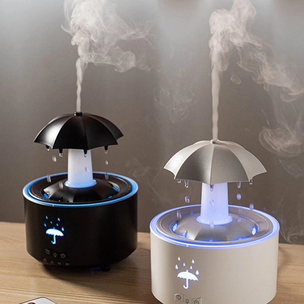 ABRG-Raindrop Humidifier For Bedroom Large Room Air Humidifiers & Aromatherapy Diffuser Quiet Humidifier With Light