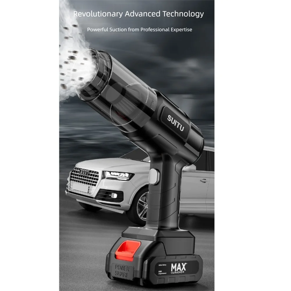 5000Pa Suction Car Vacuum Cleaner High Power 1500mAh Cordless Auto Vacuum Super Suction Multifunctional Wireless Dust Blower