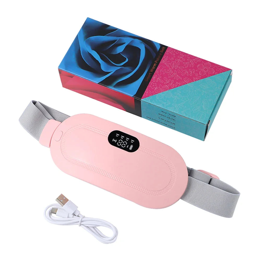 Smart Warm Palace Belt Electric Period Cramp Relief Massager Belt Menstrual Heating Pad Waist Stomach Abdominal Warm Products
