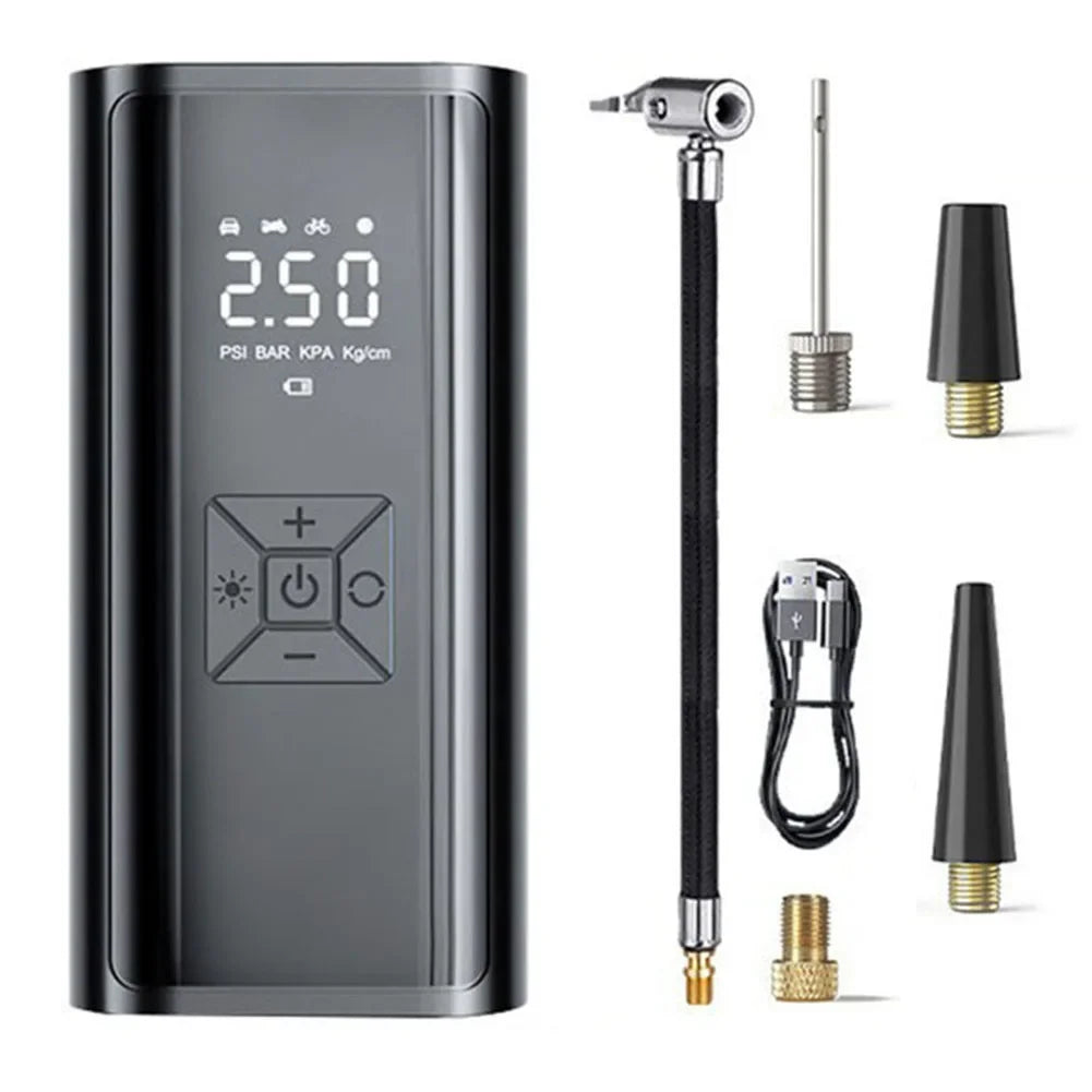 Digital Display Compressor Portable Tire Inflator Travel Use Usb Rechargeable Air Compressor Automotive Air Pump