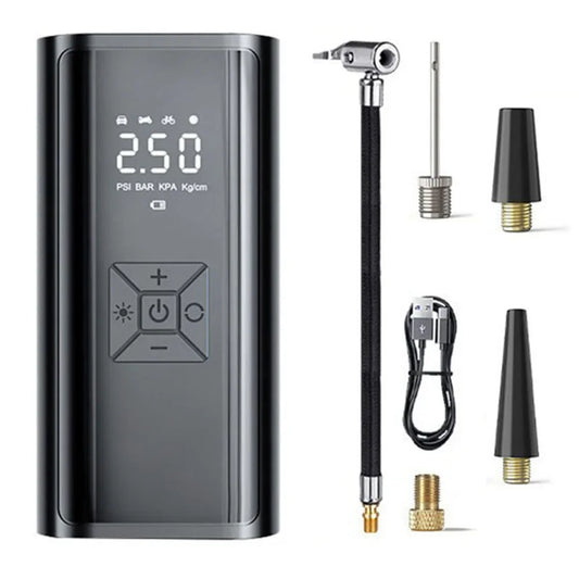Digital Display Compressor Portable Tire Inflator Travel Use Usb Rechargeable Air Compressor Automotive Air Pump
