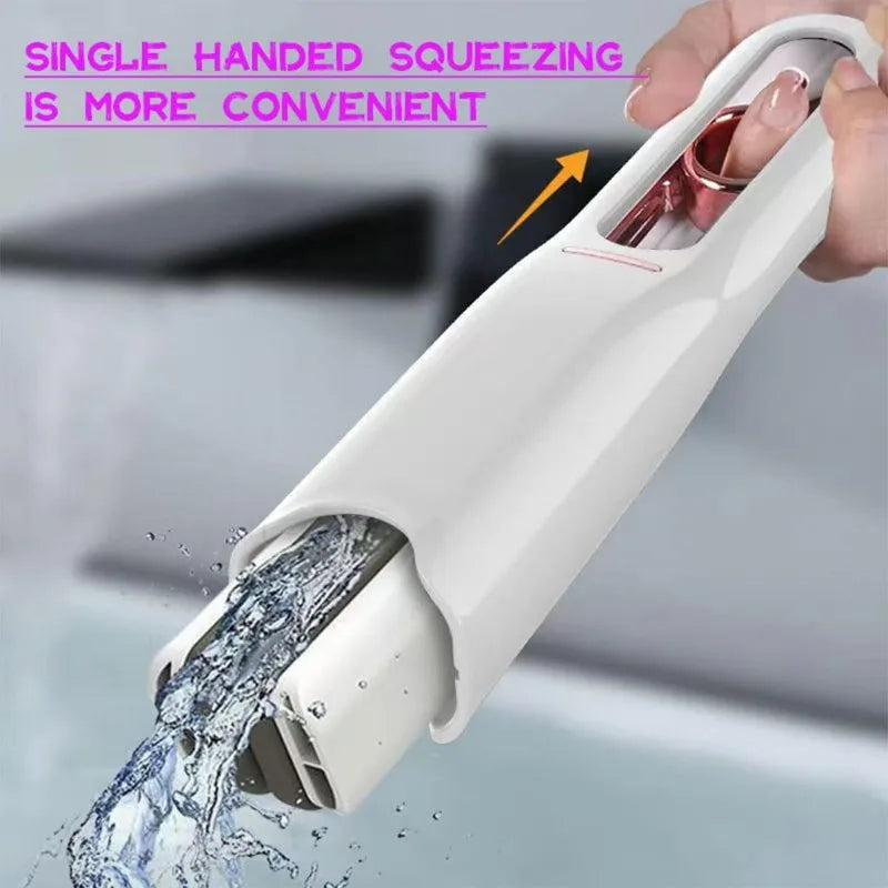 Portable Lazy Absorbent Sponge Mop with Replaceable Sponge Head Foldable Home Cleaning Mop Desktop Window Car Cleaning Tool