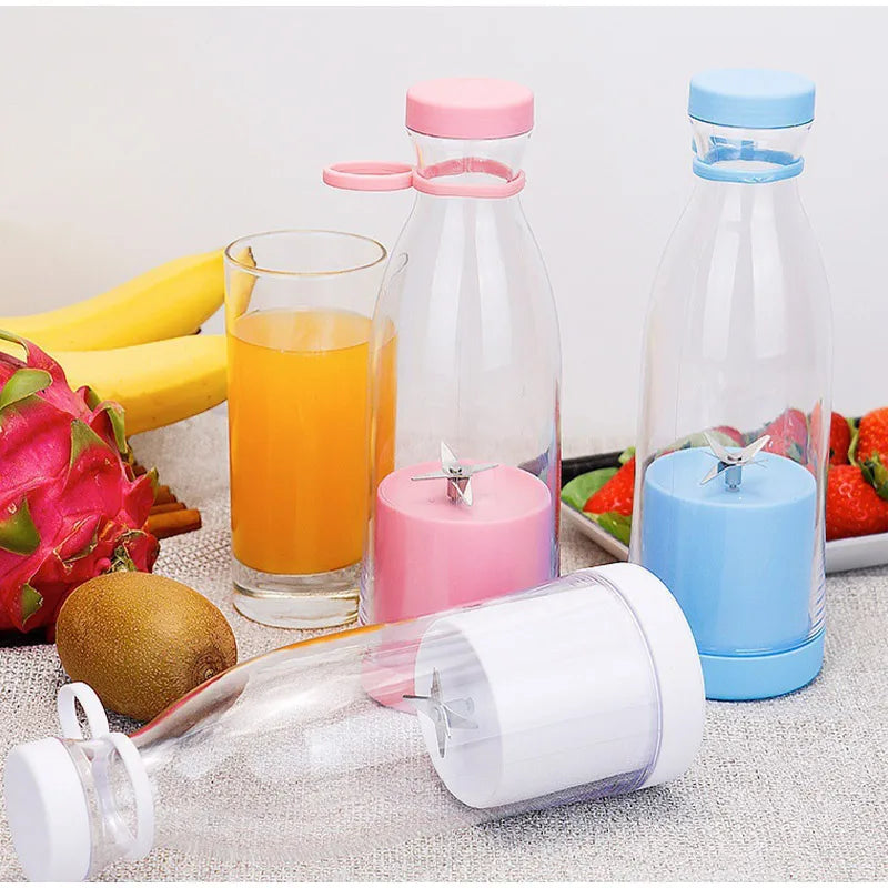 Mini Fast Juice Juicer Fresh Fruits Mixer Smoothie Bottle Handheld 6-blade USB Rechargeable Multifunctional Fruit Blender
