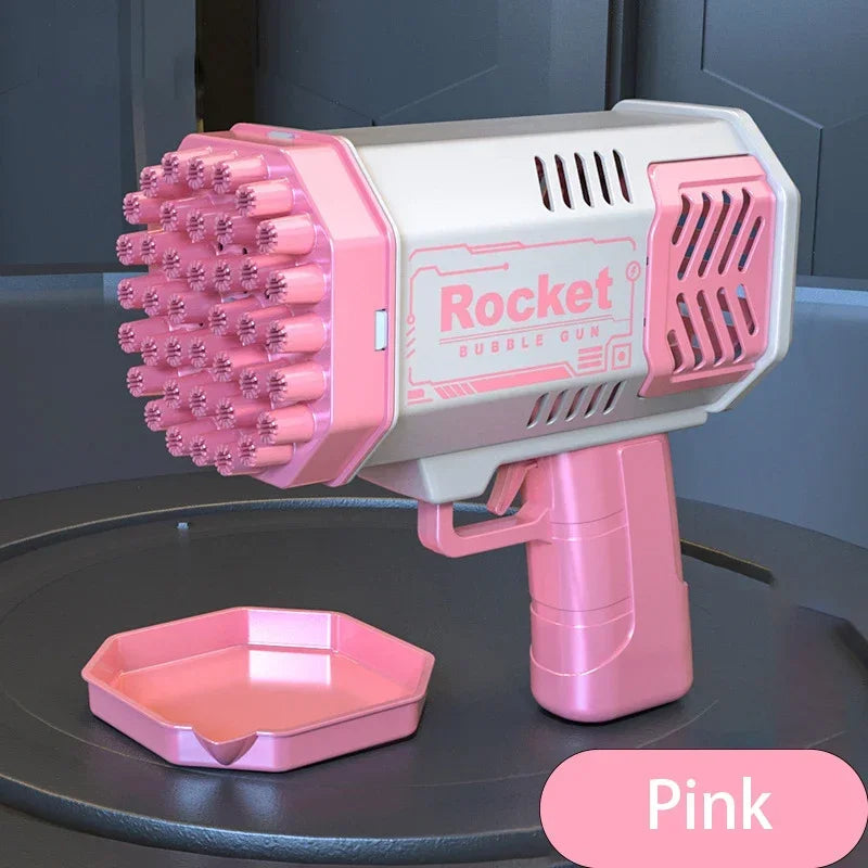 76 Hole Rocket Launcher Handheld Portable Electric Automatic Bubble Gun for Boys and Girls （Without Bubble Water）