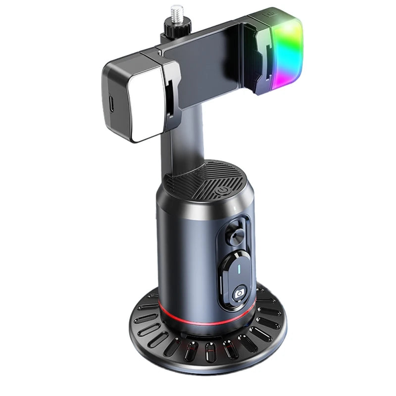 360° Rotation Gimbal Stabilizer AI Auto Face Tracking Phone Holder Desktop Tracking Gimbal With Remote For Live Vloging Video