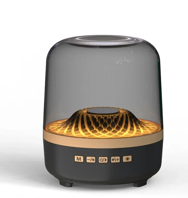 Qisheng Wireless Bluetooth Smart Speaker LED Multi Light Subwoofer TF Card USB Flash Drive FM Radio Home Desktop Decoration