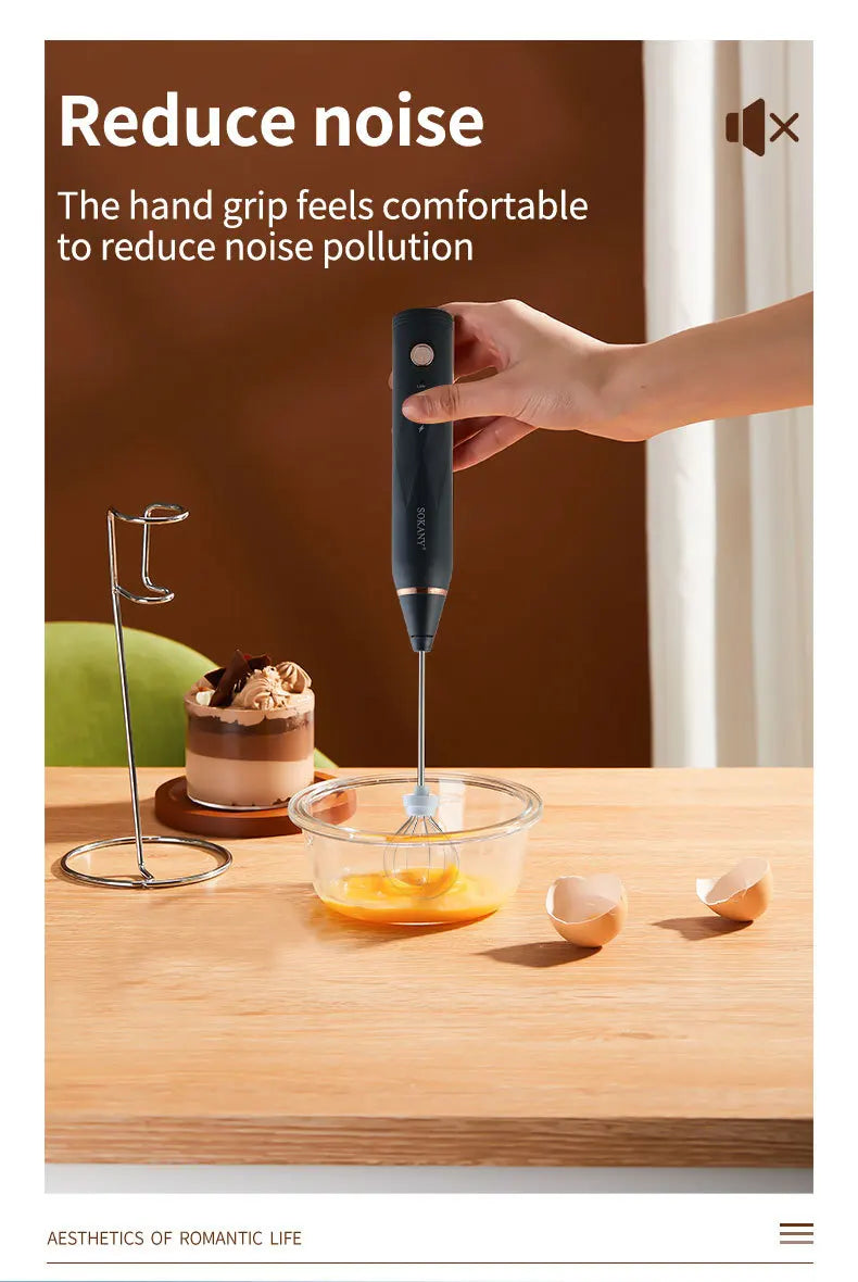SOKANY201A Handheld Electric Eggbeater Home Cooking Machine Portable Coffee Mixer Small Appliance for Kitchen