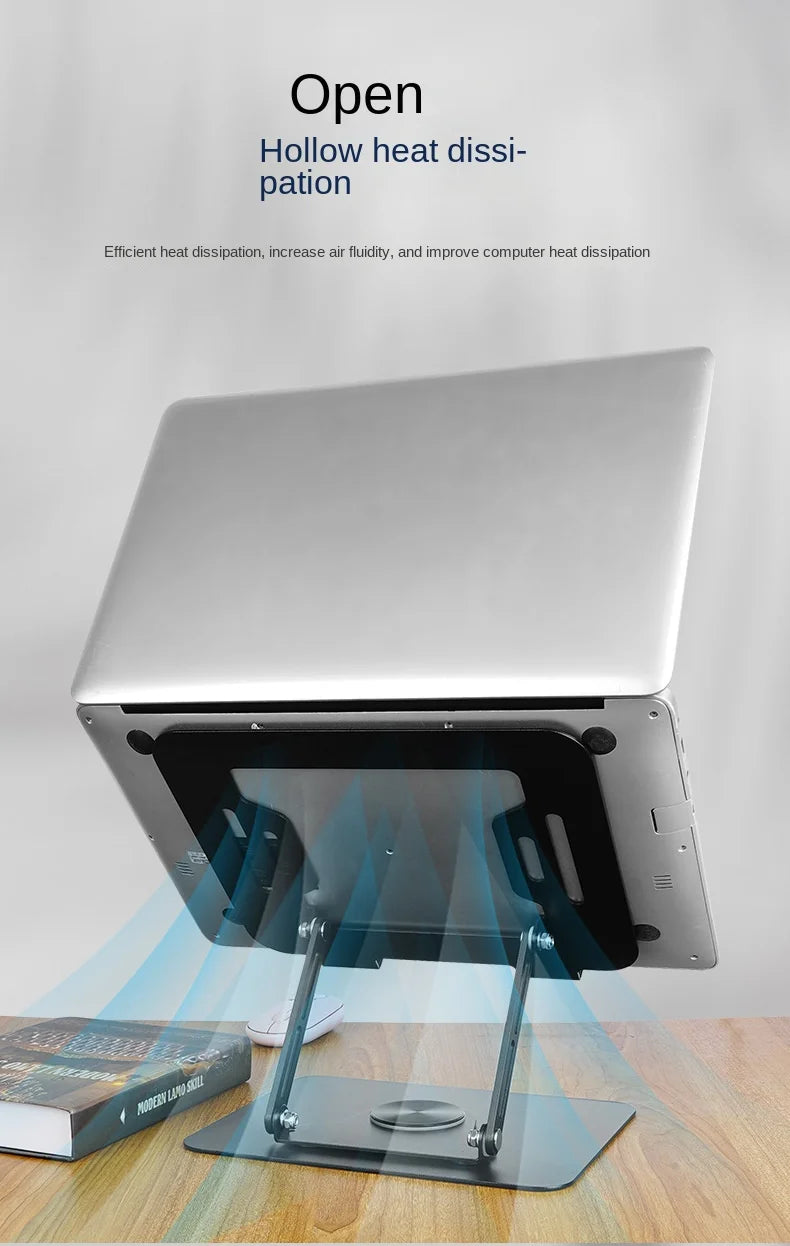 360 Degree Rotatable Carbon Steel Laptop Folding Portable Stand Tablet Desktop Lift Heightening Heat Dissipation Portable Stand