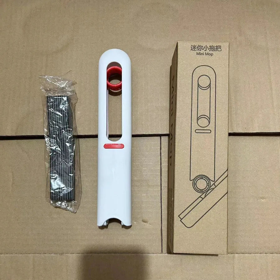 Portable Lazy Absorbent Sponge Mop with Replaceable Sponge Head Foldable Home Cleaning Mop Desktop Window Car Cleaning Tool