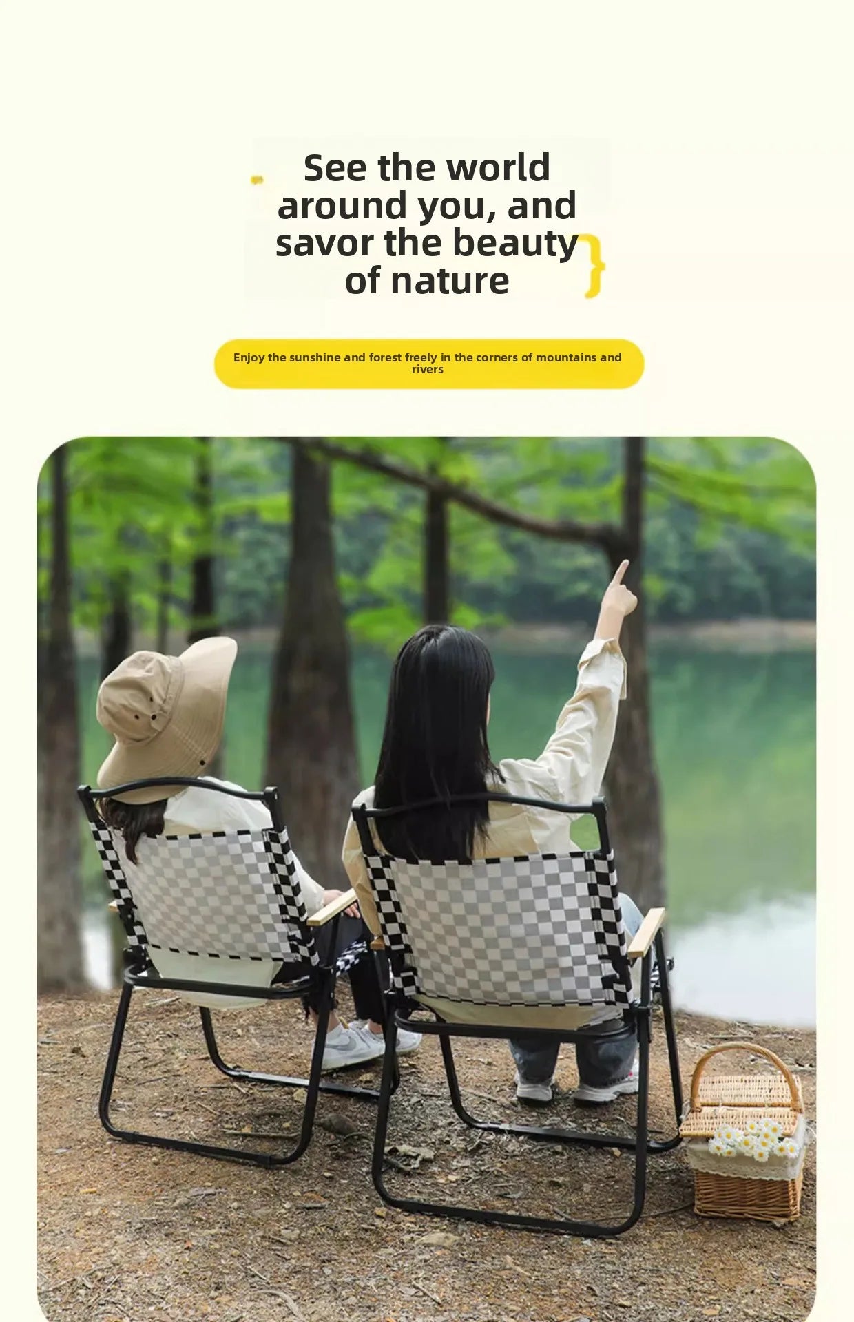 Outdoor folding chair Kermit chair camping fishing stool beach chair folding portable stool table and chair