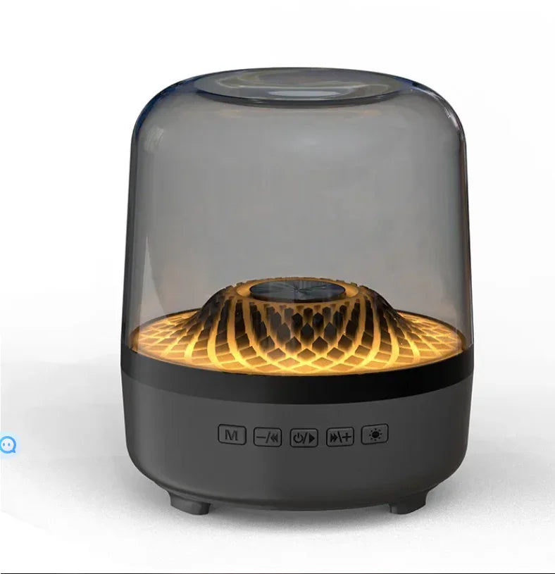 Qisheng Wireless Bluetooth Smart Speaker LED Multi Light Subwoofer TF Card USB Flash Drive FM Radio Home Desktop Decoration