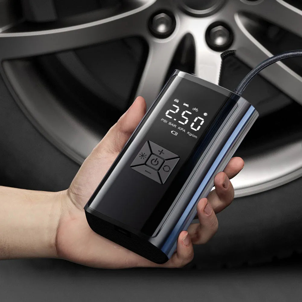 Digital Display Compressor Portable Tire Inflator Travel Use Usb Rechargeable Air Compressor Automotive Air Pump