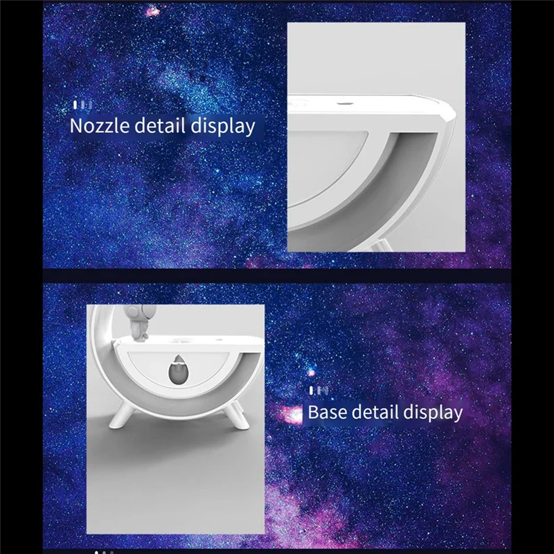 A59E-Anti-Gravity Air Humidifier RGB Light Ultrasonic Humidifier White With Bluetooth 5.0 Speaker For Home Office