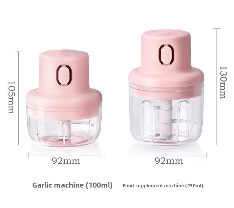Mini Electric Garlic Chopper Meat Grinder Garlic Masher Machine Sturdy Durable Crushed Ginger Vegetable Crusher Baby Food Maker
