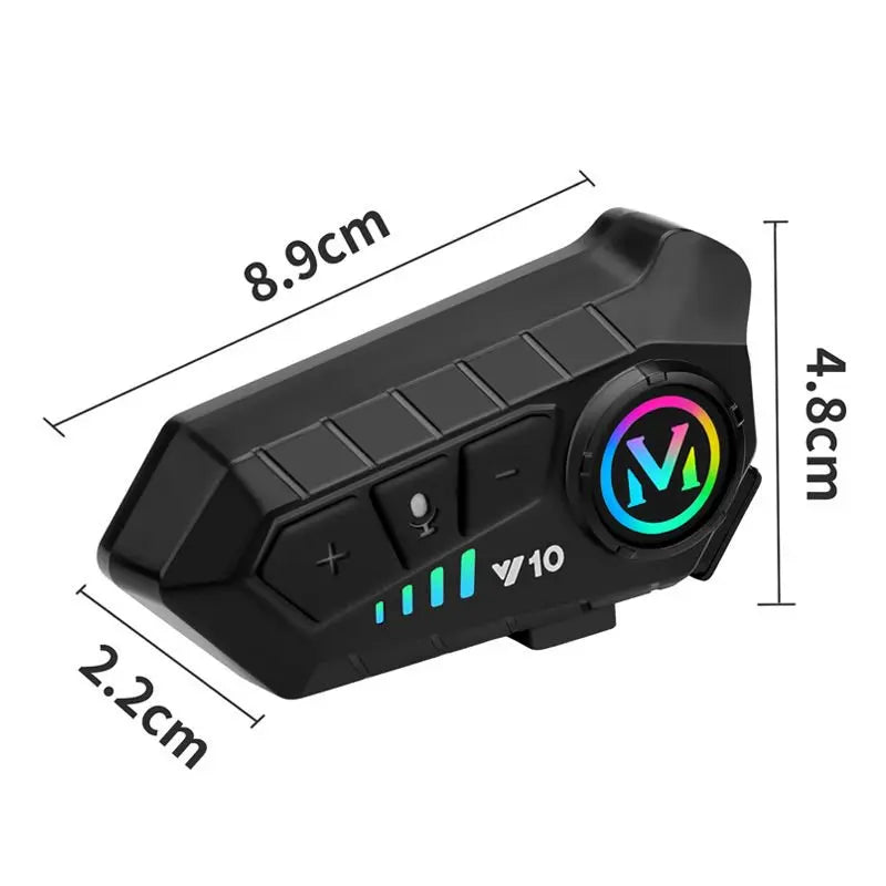 Motorcycle Helmet Headset Y10 Wireless Headphone Voice Control Earphone Handsfree Call MP3 Player Speaker Kit