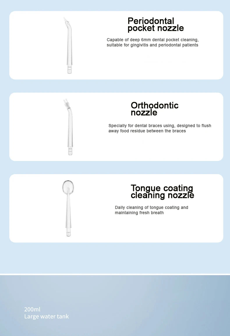 Oral Irrigator Dental Water Jet Flosser Appliance Pick Floss Dentistry Mouth Washing Machine Teeth Whitening Cleaning Tools