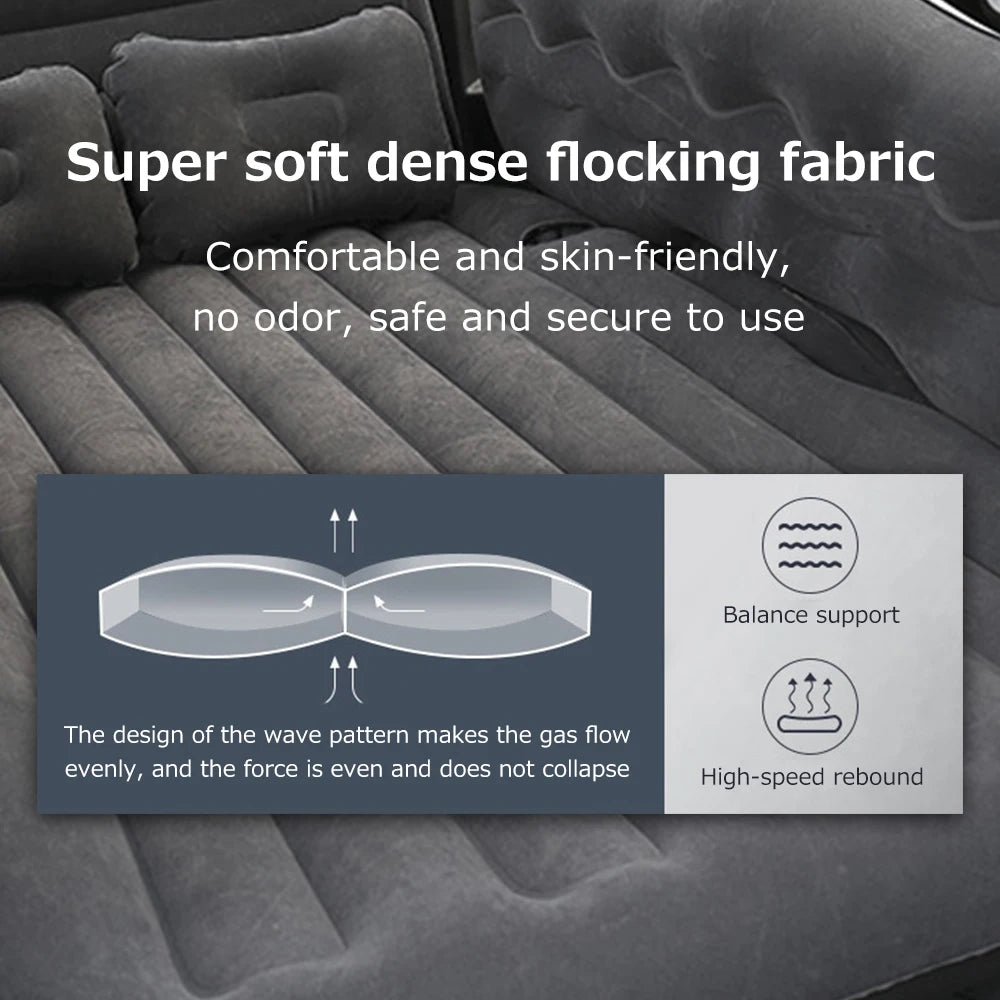 Mattress Car Inflatable Travel Bed Home Outdoor Camping Mat Rear Flocking Plus Air Mattress for SUV Outdoor Camping Equipment