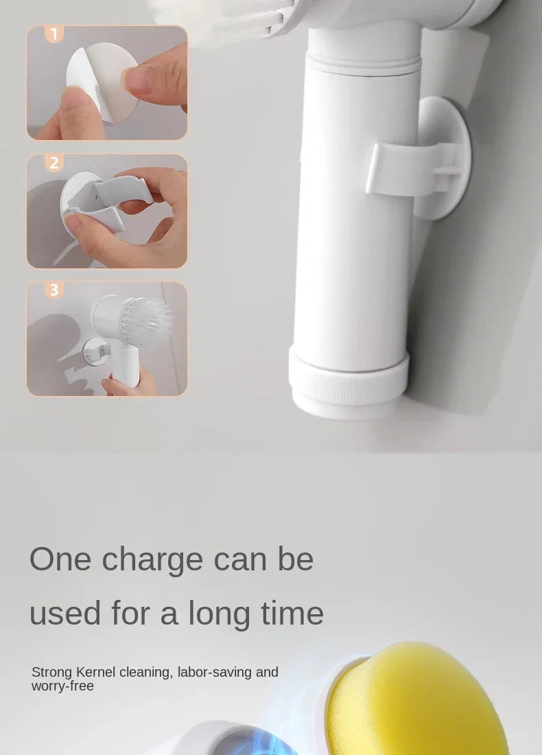 Wireless Electric Cleaning Brush Household Kitchen Dishwashing Brush Bathtub Tile Cleaning Brush Window Washer Robot Glass Wiper