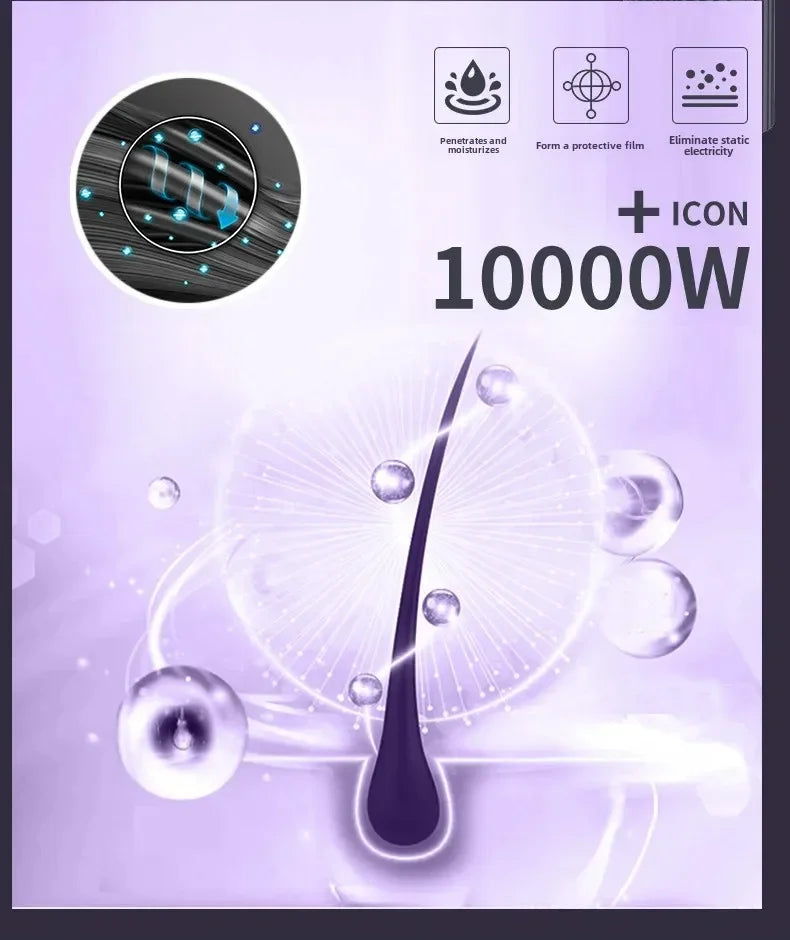 Professional Salon Hair Dryer High Wind Speed Quick Dryer with Ionic Heat Protection Lightweight Travel Home Hotel Use